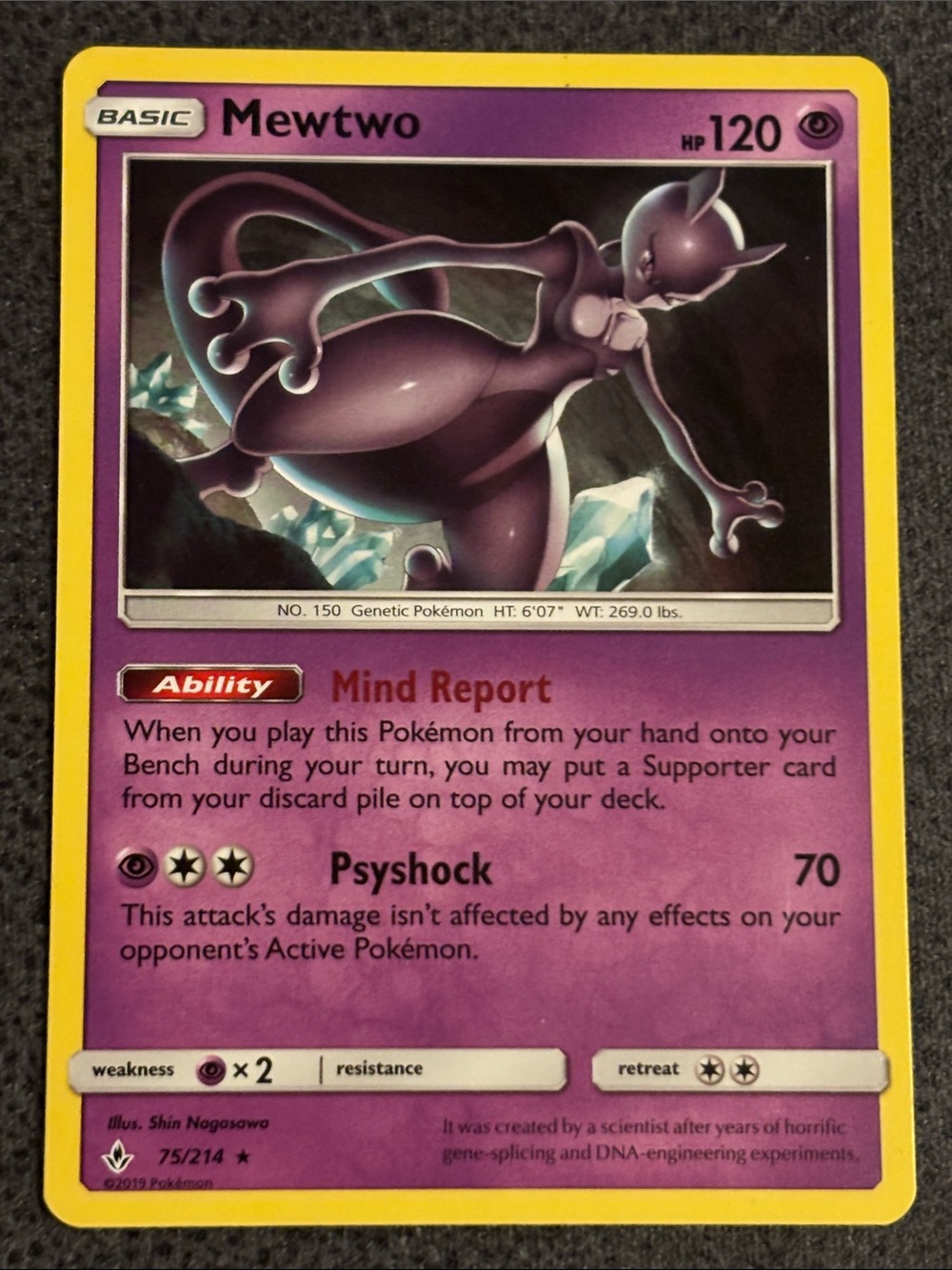 Mewtwo Unbroken Bonds Pokémon Trading Card